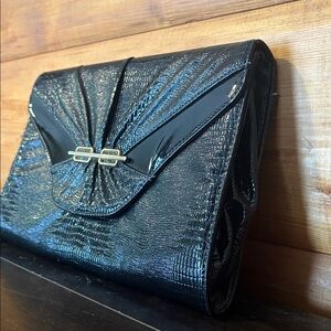 1980’s Faux Patent Leather Clutch